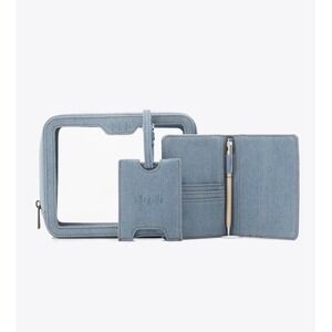 NEW Gap × BÉIS Beis Denim Passport and Luggage Tag Set Blue Travel Accessories
